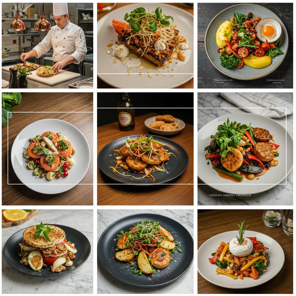 셰프가 준비한 메뉴를 온카스터디와 연동해 영양 균형을 강조한 장면