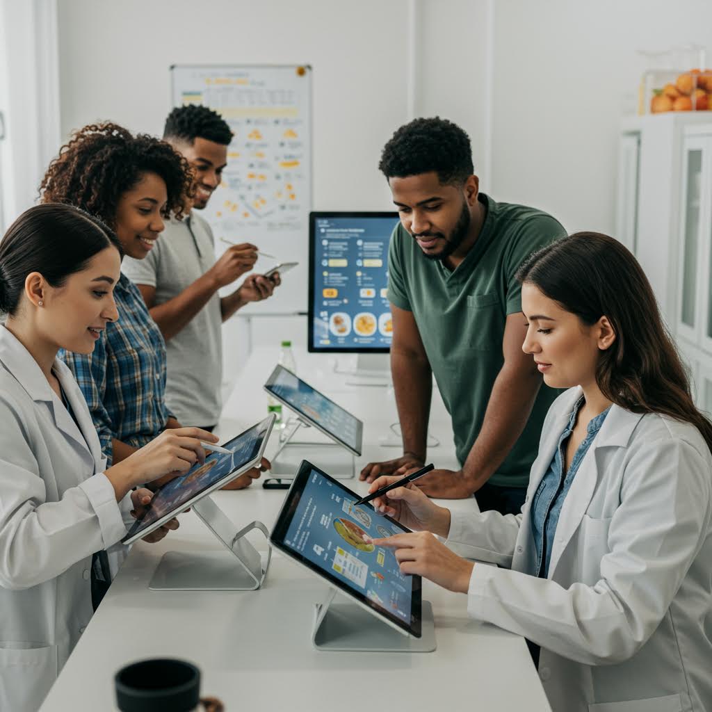 집중된 시선과 손끝으로 이어지는 디지털 화면은 온카스터디가 불러오는 안정된 진정성을 은유하는 순간